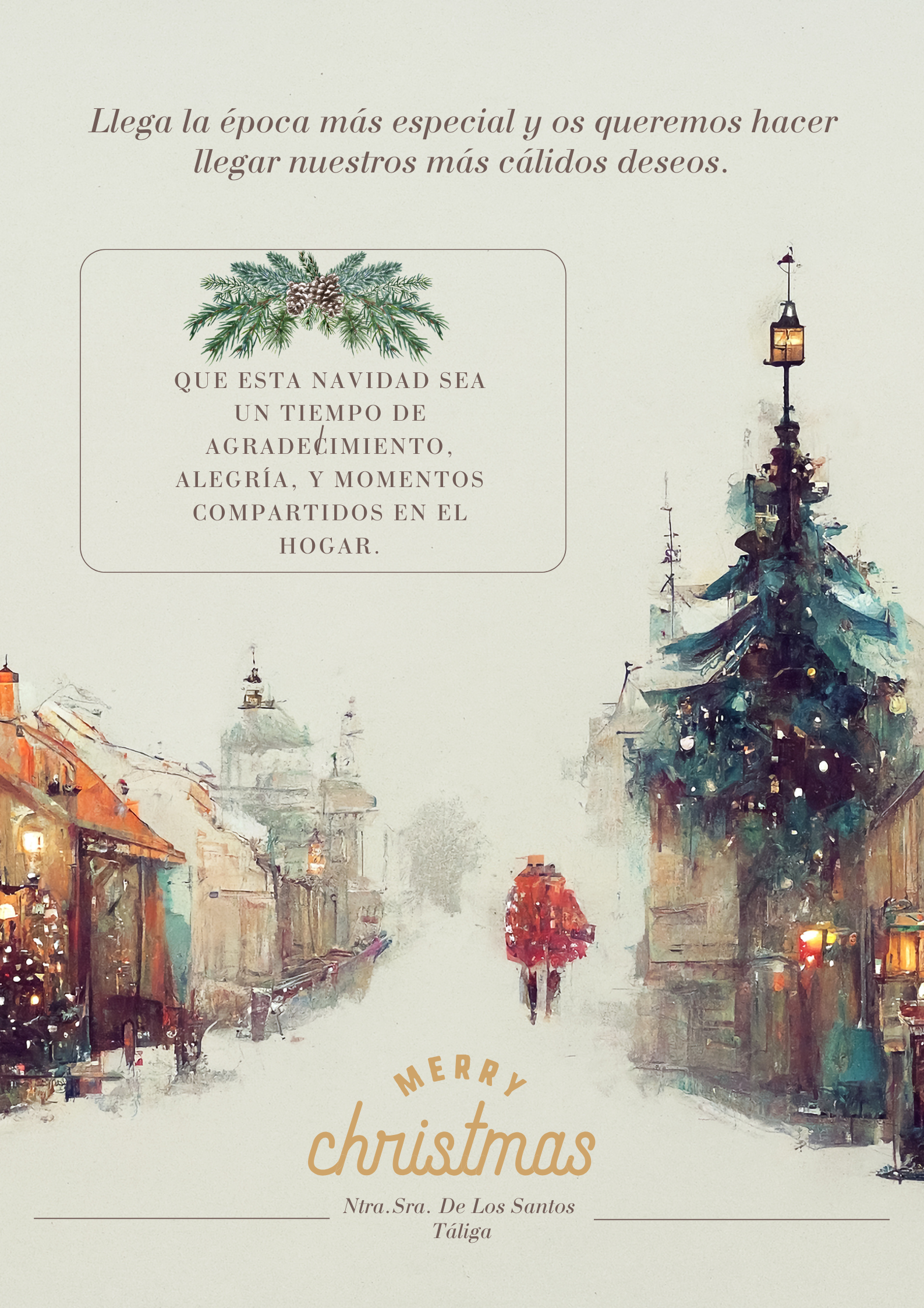 Felicitación Navidad a las familias 2425